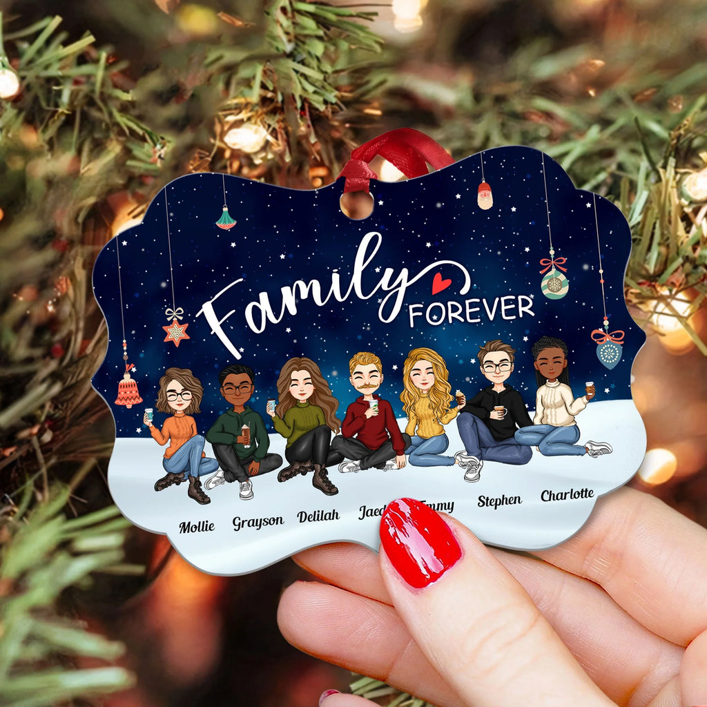 Family Forever - Christmas Eve - Personalized Family Ornament
