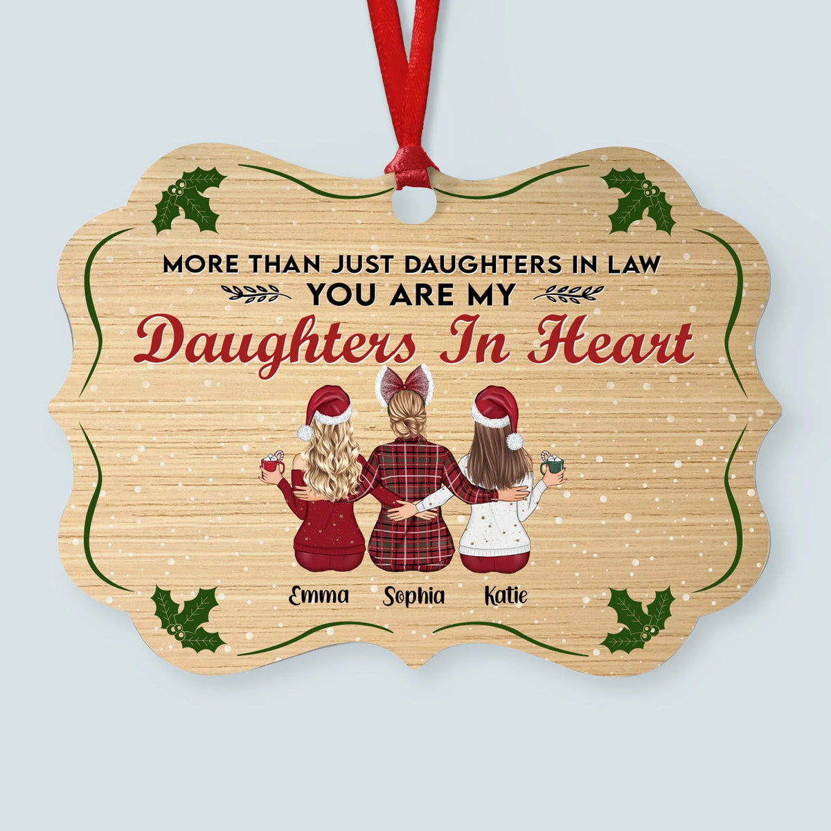 My Daughter In Heart - Personalized Aluminum Ornament - Christmas Gift For Mother-in-law, Daughter-in-law