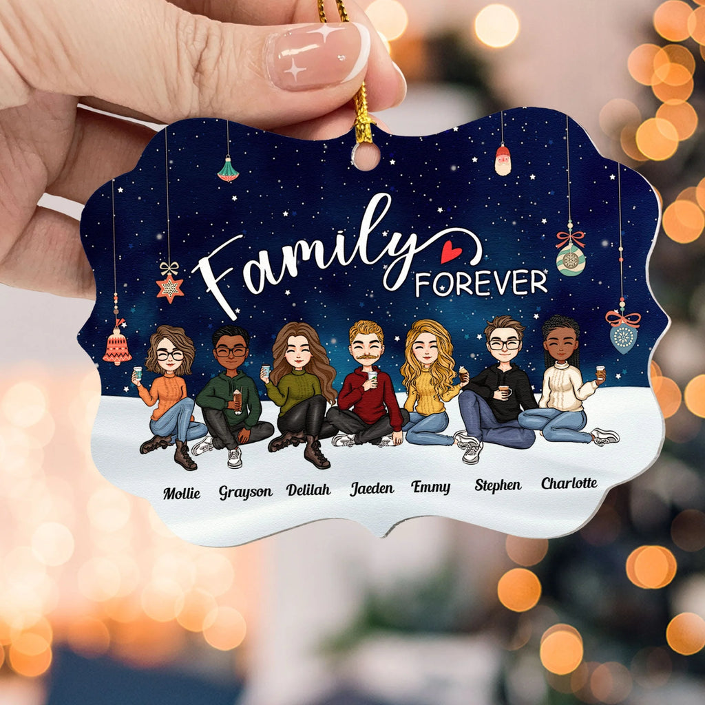Family Forever - Christmas Eve - Personalized Family Ornament