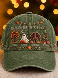 Vintage I'm Ready For The 'ber Months Print Unisex Hat