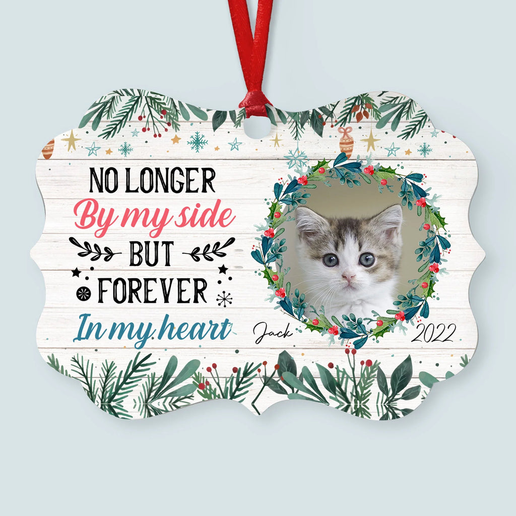 Forever In My Heart - Personalized Aluminum Ornament - Christmas, Memorial Gift For Pet Loss Owners, Cat Lover, Dog Lover