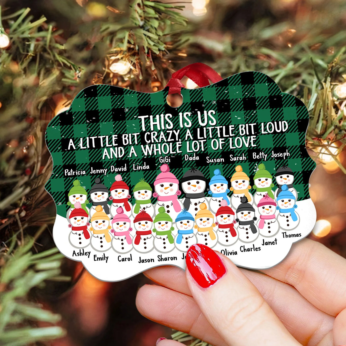 This Is Us A Whole Lot Of Love - Personalized Family Ornament - Gift For Grandma